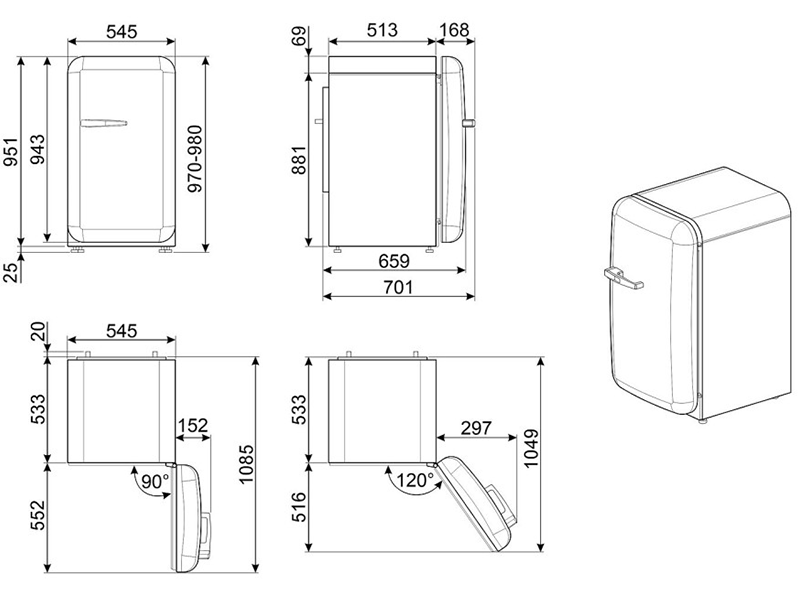холодильник Smeg FAB10RDUJ6 купить
