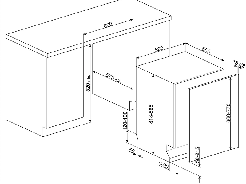 посудомоечная машина встраиваемая Smeg STL7322BQL купить