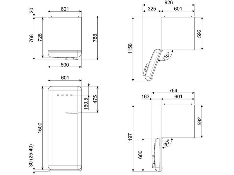 холодильник Smeg FAB28LWH6 купить