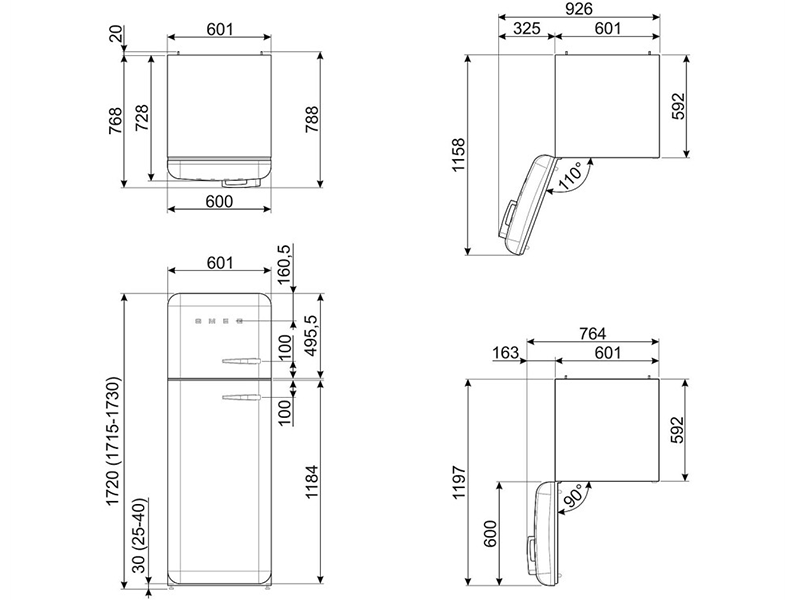 холодильник Smeg FAB30LPG6 купить