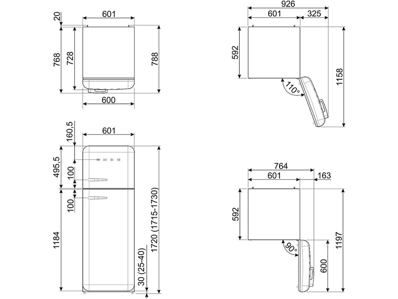 холодильник Smeg FAB30RWH6 купить