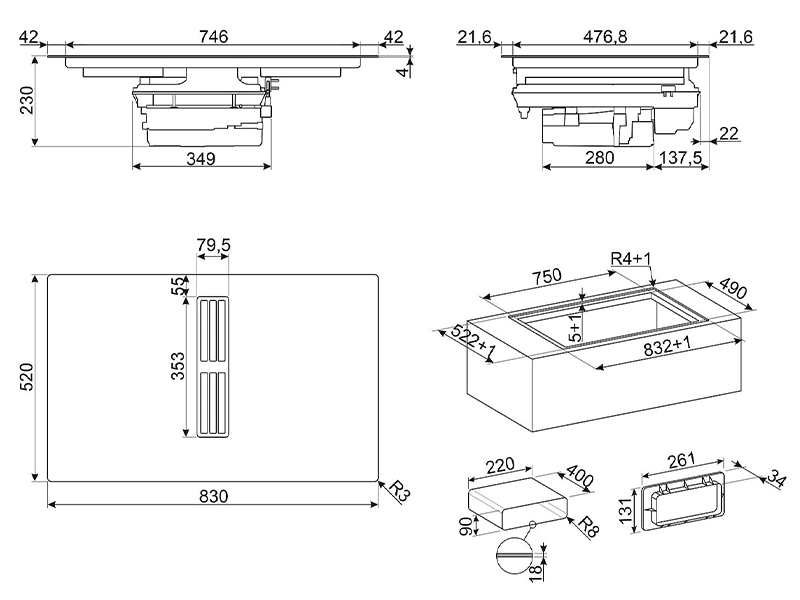 варочная поверхность Smeg HOBD682D2 купить