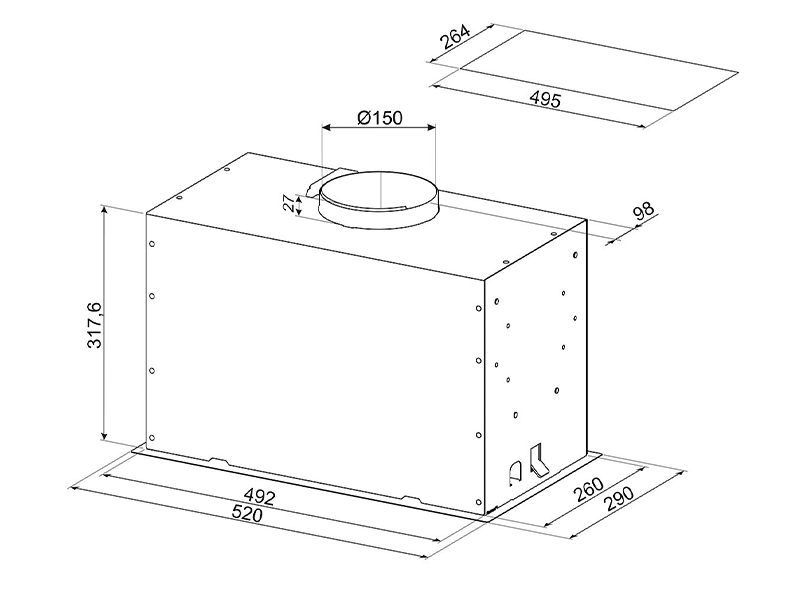вытяжка кухонная Smeg KICGR52X2 купить