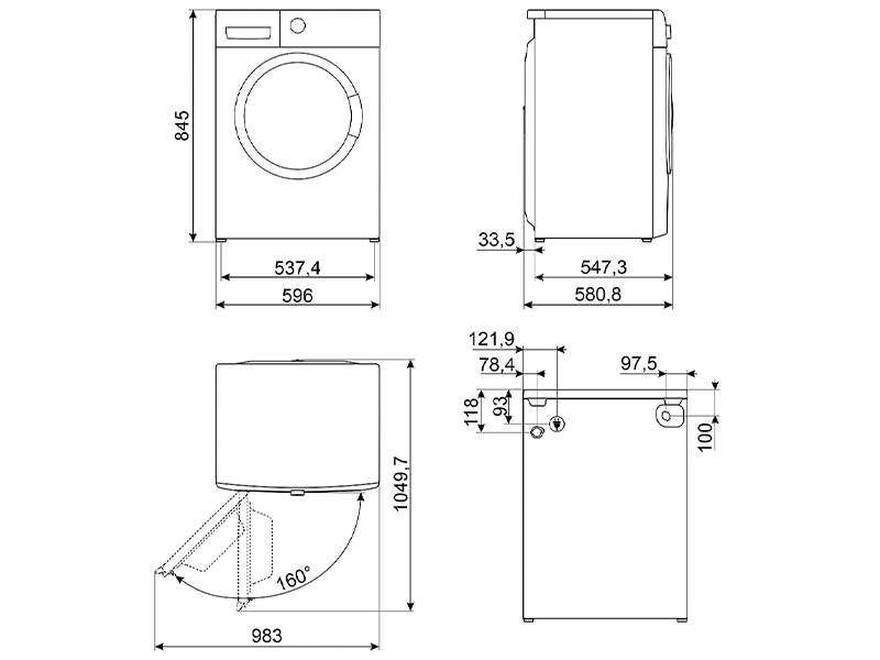 стиральная машина Smeg WNP96SLAAIN1 купить