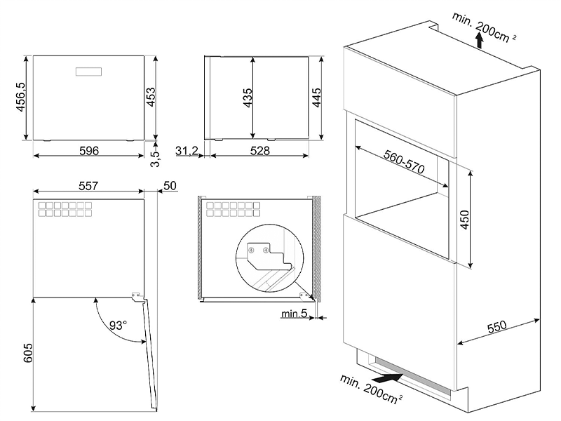 винный шкаф встраиваемый Smeg CVI120B3E купить