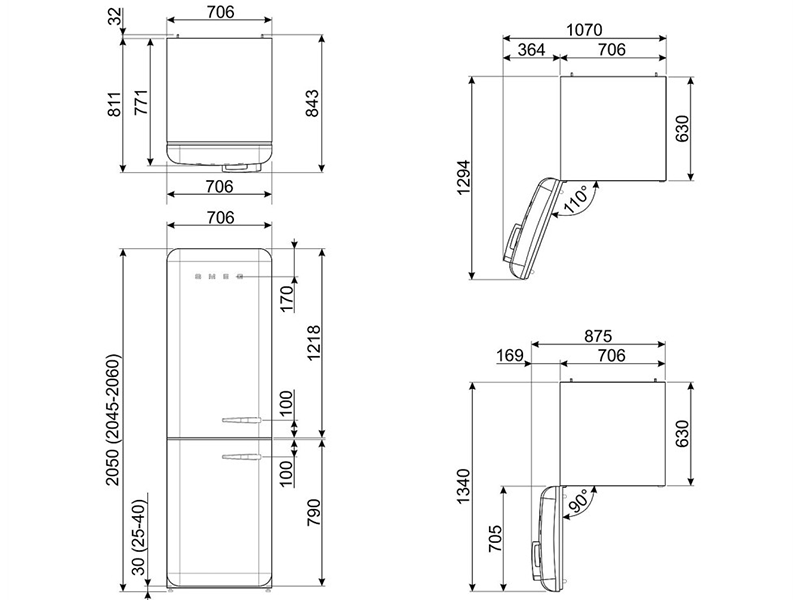 холодильник Smeg FAB38LCR6 купить