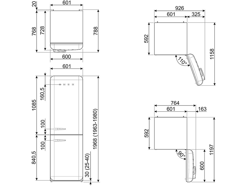 холодильник Smeg FAB32RLI6 купить