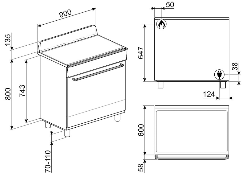 плита кухонная Smeg TR90GMGR купить