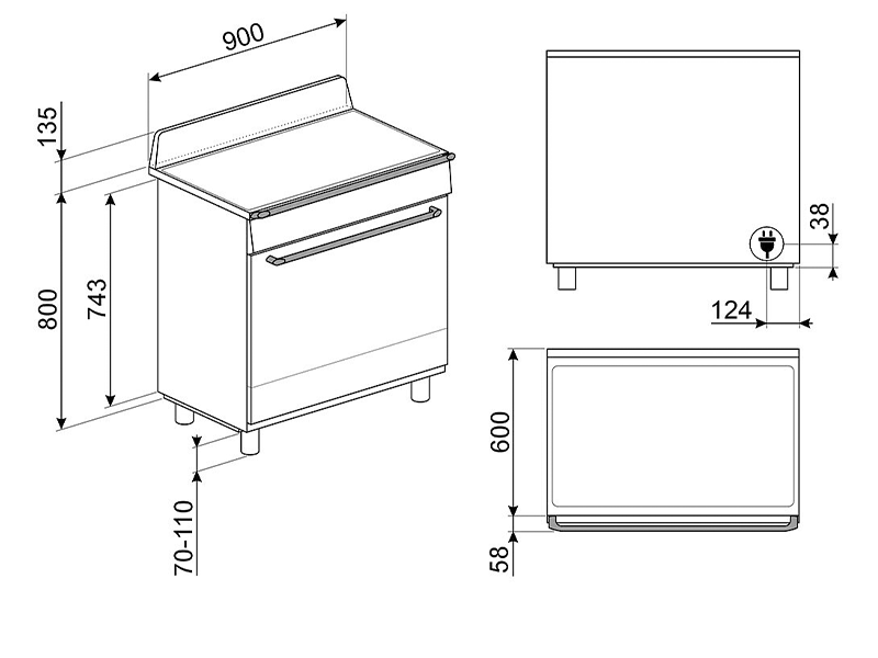 плита кухонная Smeg TR90IPP купить