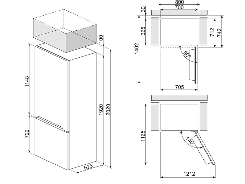 холодильник Smeg FC48XNE купить