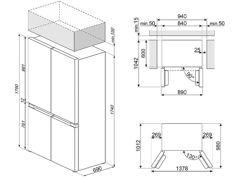 холодильник Smeg FQI48XD купить