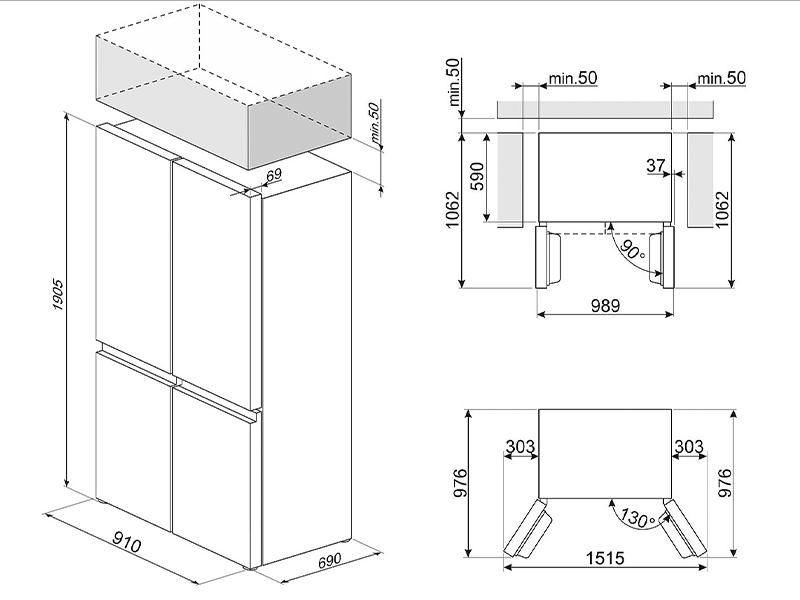 холодильник Smeg FQI60KD купить