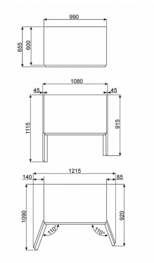 плита кухонная Smeg TR93BL купить